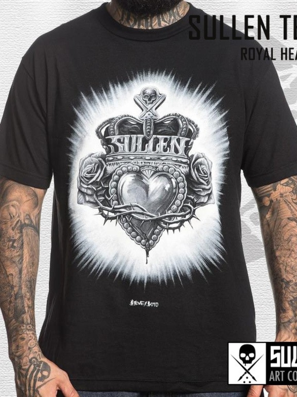 NWT Royal Heart T-Shirt By Sullen Art Collective - 2XL